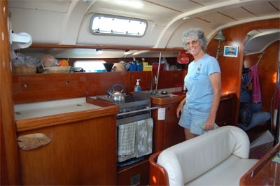 Susie in the galley