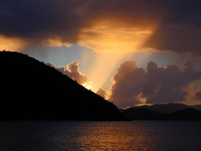 Sunset at Little Harbor, Peter Island