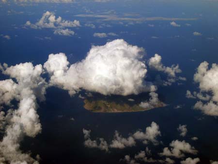 Arial view of Saba