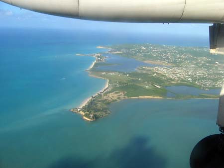 Aerial view of Antigua