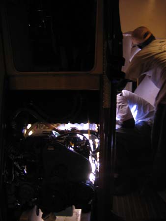 Mermaid Repairs welding in the engine room