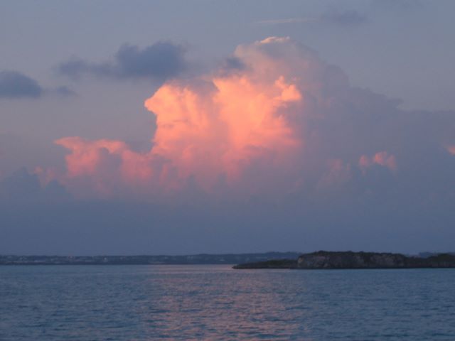 Sunset in the Turks and Caicos near Sapodilla Bay