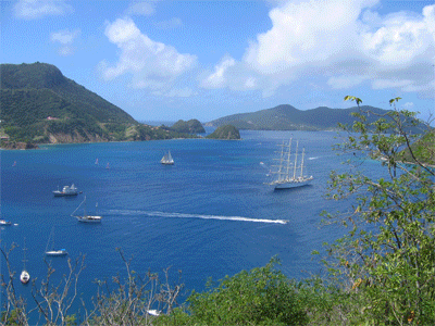 Pan A Sucre from Ilet Cabrit, Iles des Saintes, Guadeloupe