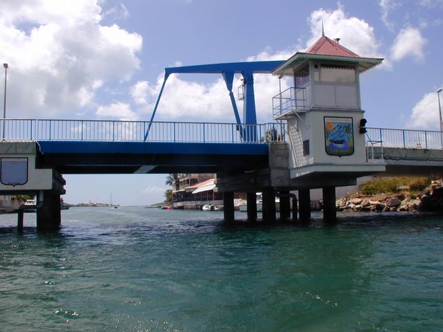 French Bridge toward Marigot - St. Martin, FWI