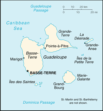 map of Guadeloupe