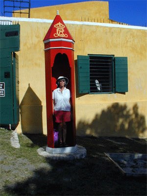 Susie in Danish policeman's hut