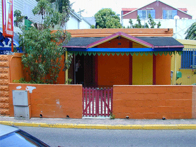 Lovely colored building in Marigot, St. Martin