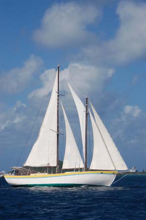 Traditional schooner, Tobago Cays, SVG