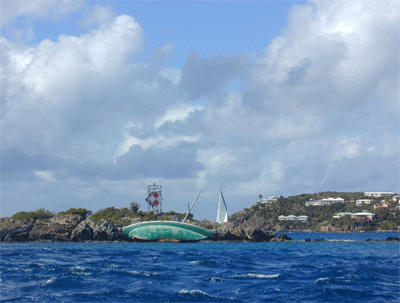 Wreck at Current Cut St. Thomas