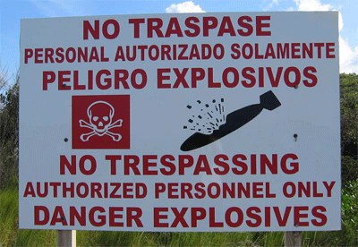 No tresspassing sign, Vieques