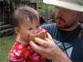 Aya likes coconut water