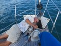 Lance working on the windlass